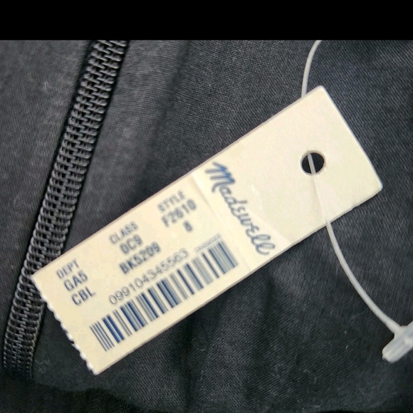 Madewell Black Hideaway Fringe Textured Mini Skirt Cotton Womens Size 8 New - Picture 7 of 9